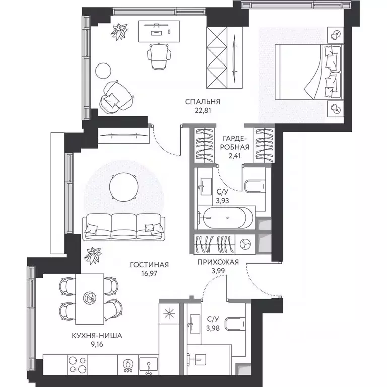1-к кв. Москва 1-й Сетуньский проезд, 8 (64.0 м) - Фото 1