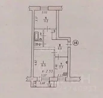 2-к кв. Омская область, Омск Городок Нефтяников мкр, ул. 2-я ... - Фото 2