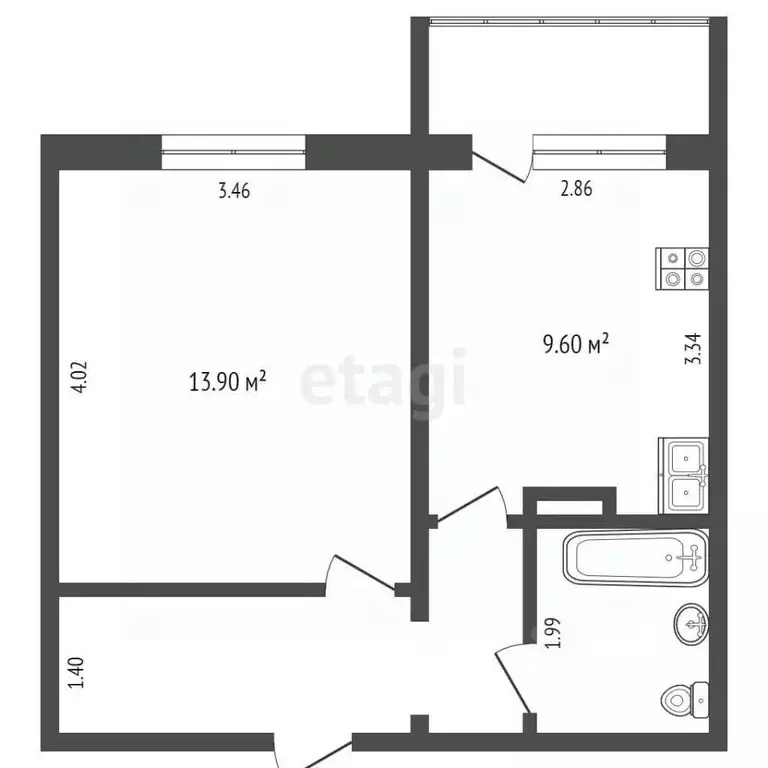 1-к кв. Мордовия, Саранск ул. Тани Бибиной, 7/2 (33.7 м) - Фото 1