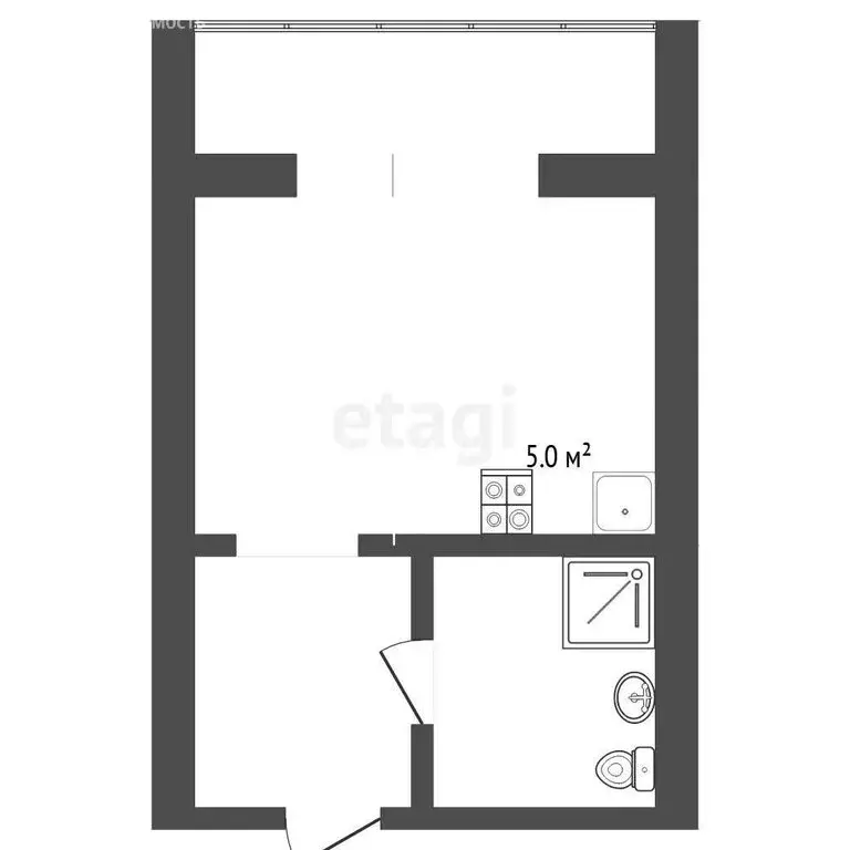 Квартира-студия: Тюмень, Олимпийская улица, 18 (17.2 м) - Фото 0
