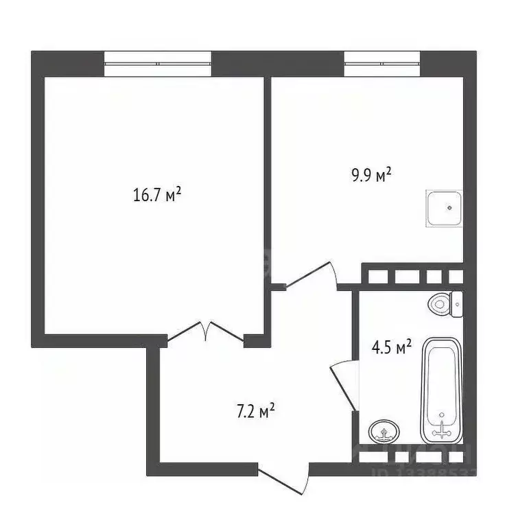1-к кв. Красноярский край, Красноярск ул. Петра Подзолкова, 3И (38.2 ... - Фото 2