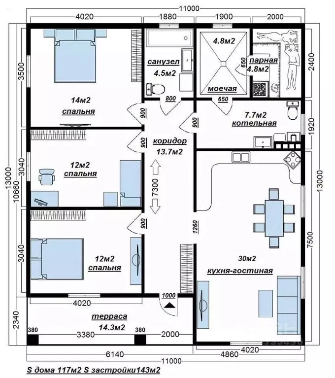 Коттедж в Татарстан, Высокогорский район, Семиозерское с/пос, с. ... - Фото 2