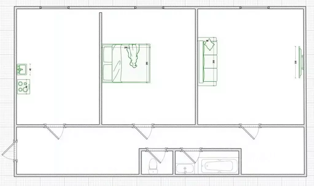 2-к кв. Костромская область, Красносельский район, Шолоховское с/пос, ... - Фото 1