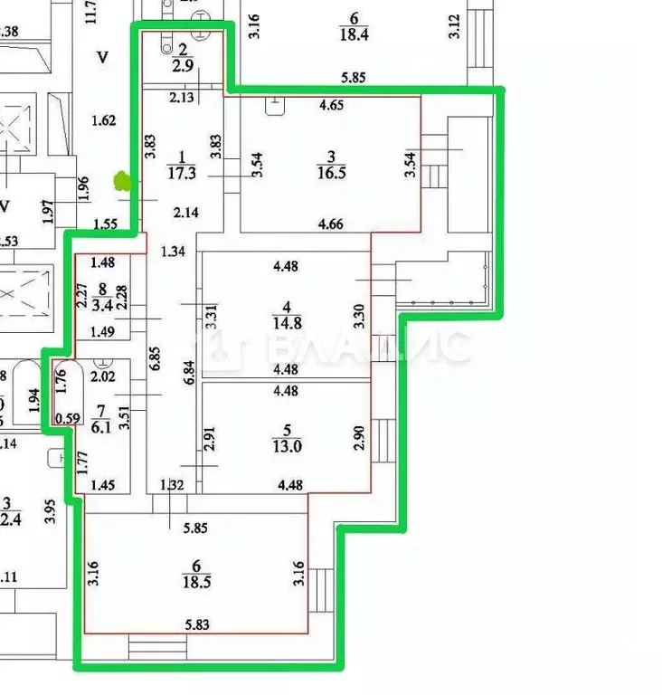 3-к кв. Воронежская область, Воронеж ул. Независимости, 55/9к1 (92.5 ... - Фото 2