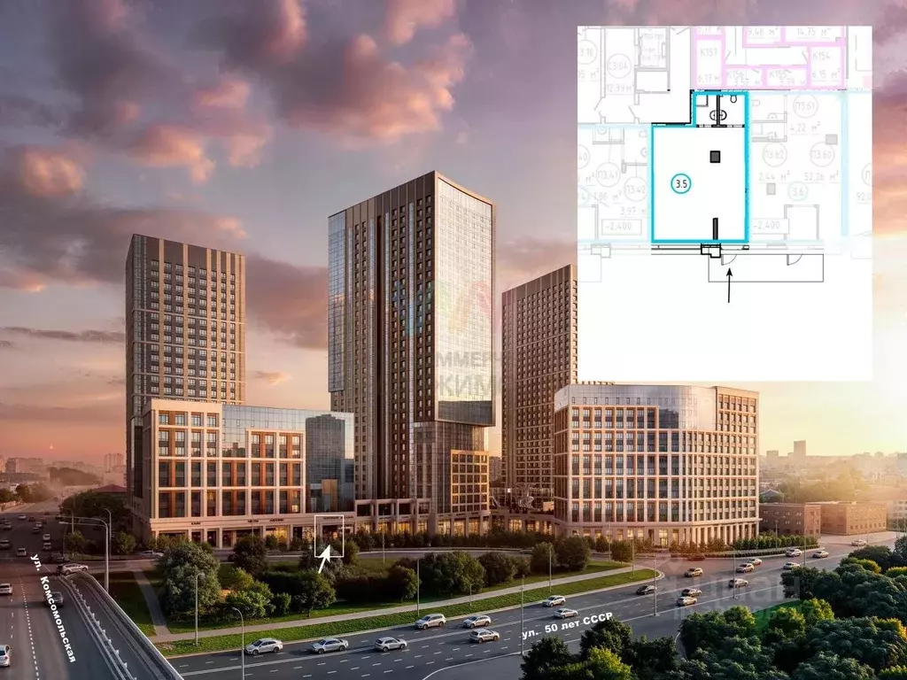 Торговая площадь в Башкортостан, Уфа Комсомольская ул., 122А (55 м) - Фото 2