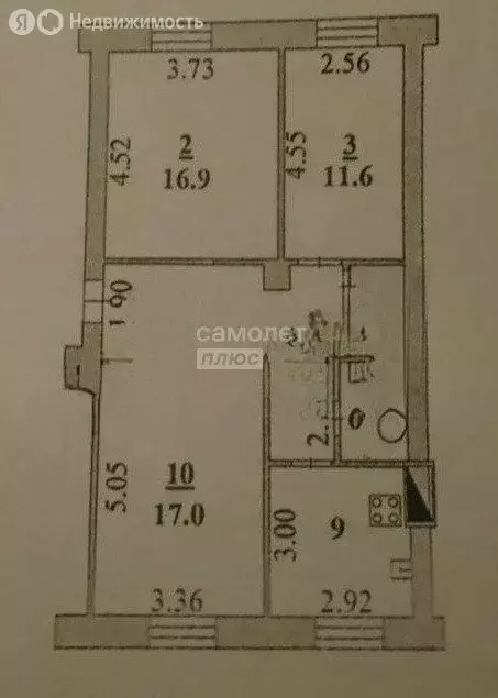3-комнатная квартира: Липецк, улица Суворова, 1 (70 м) - Фото 1