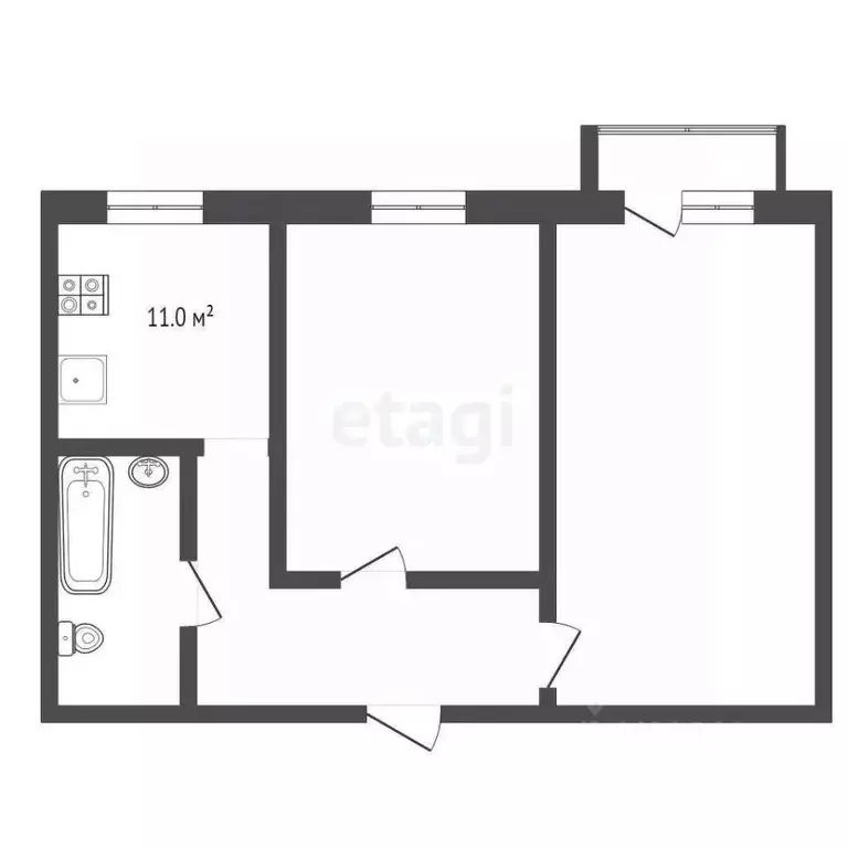 2-к кв. Ростовская область, Ростов-на-Дону пос. Орджоникидзе, ул. ... - Фото 1