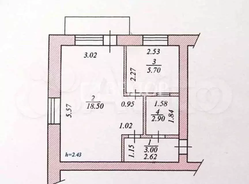1-к. квартира, 32 м, 1/5 эт. - Фото 0