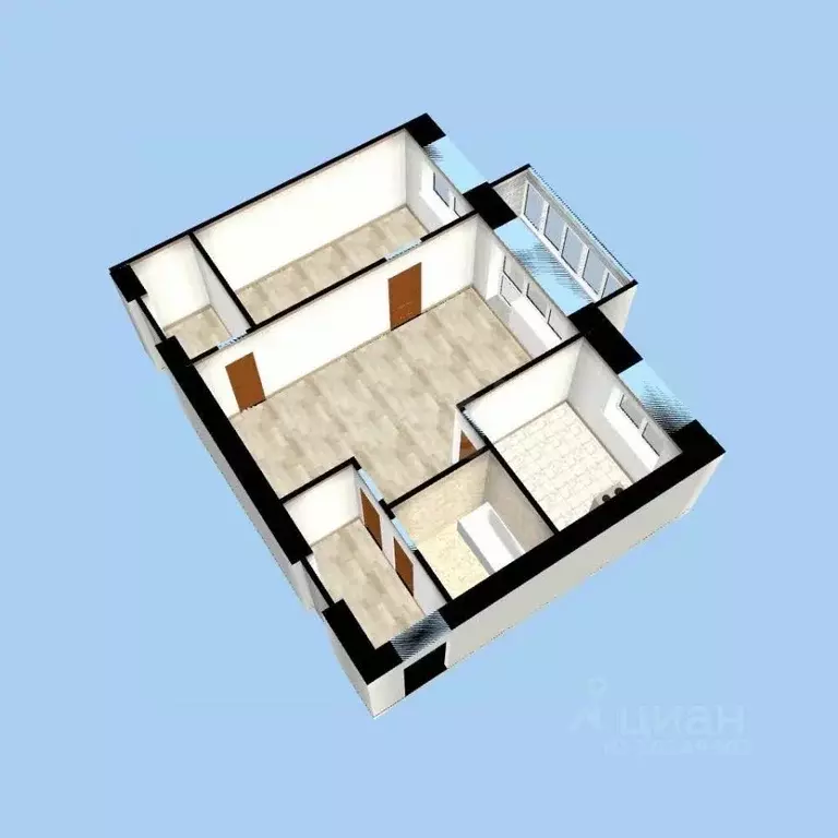 2-к кв. Башкортостан, Уфа ул. Блюхера, 34 (43.8 м) - Фото 2