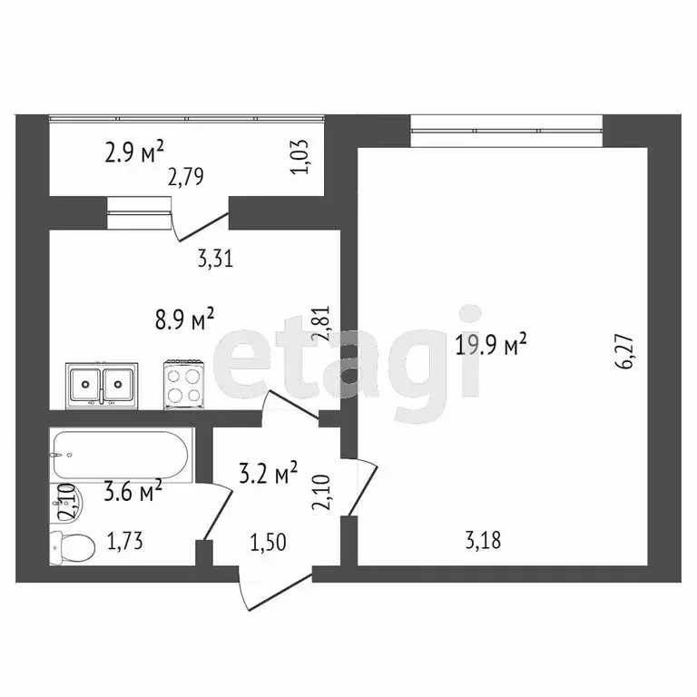 1-комнатная квартира: Тверь, Беляковский переулок, 42 (41 м) - Фото 0