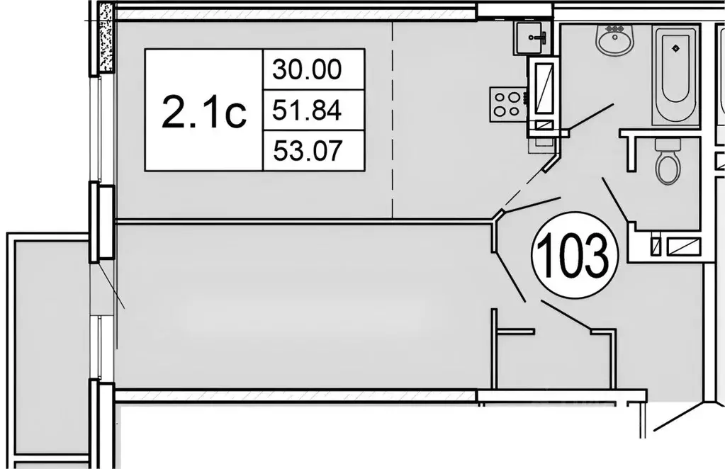 2-к кв. Ростовская область, Ростов-на-Дону просп. 40-летия Победы, ... - Фото 2
