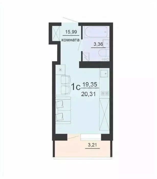 Студия Воронежская область, Воронеж ул. Богдана Хмельницкого, 45А ... - Фото 2