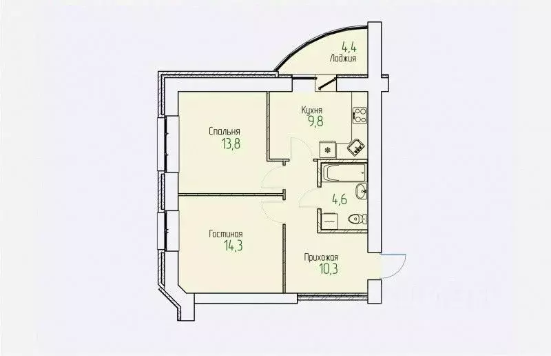 2-к кв. Кировская область, Киров Мурашинский проезд, 7 (55.0 м) - Фото 0