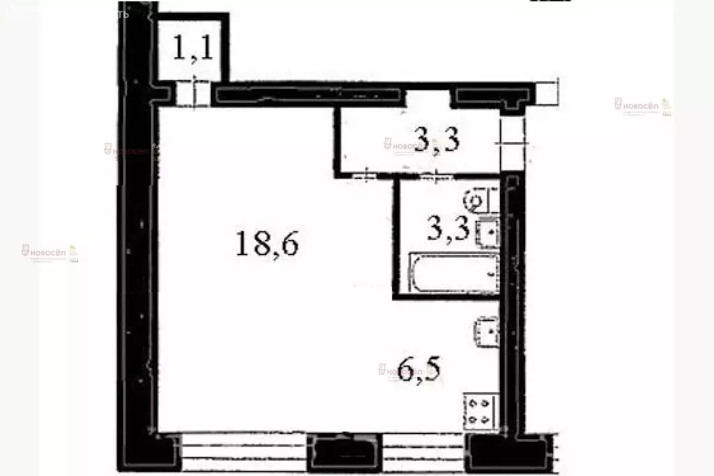 1-комнатная квартира: Екатеринбург, улица Челюскинцев, 29 (32 м) - Фото 0