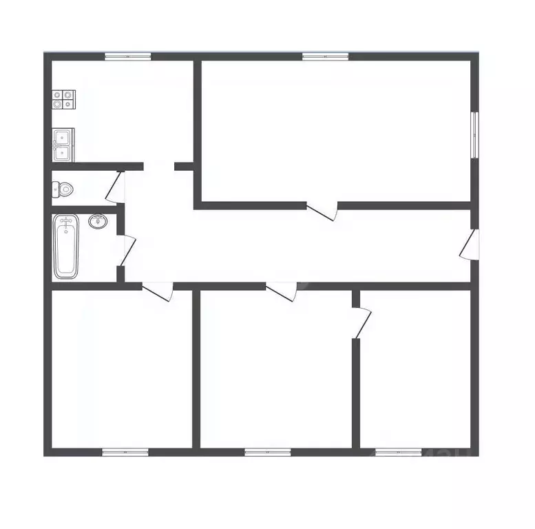 4-к кв. Кемеровская область, Прокопьевск ул. Вершинина, 10 (97.6 м) - Фото 2