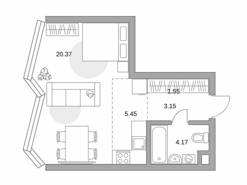 1-комнатная квартира: Москва, ул. Народного Ополчения (34.69 м) - Фото 1