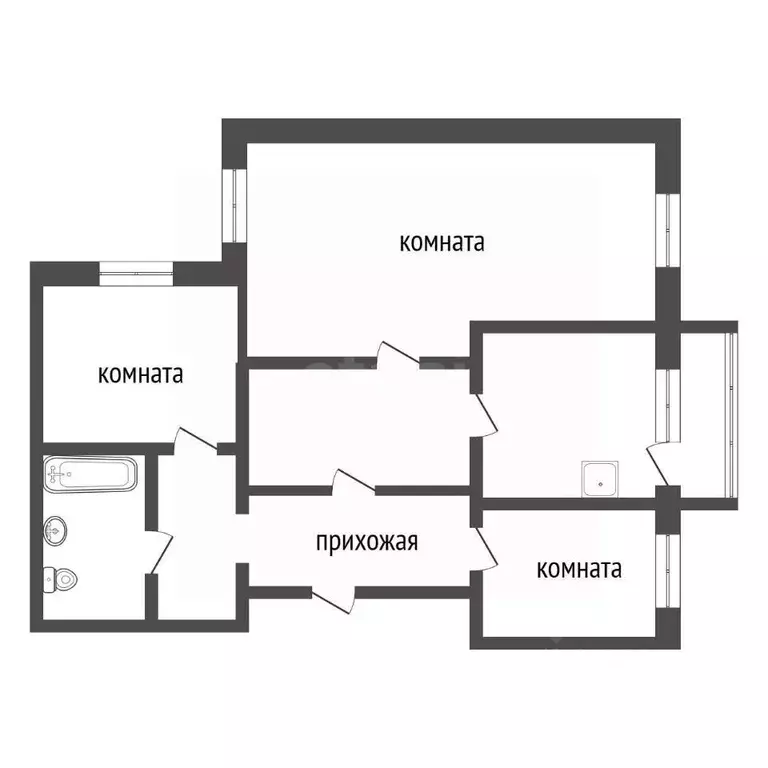 3-к кв. Иркутская область, Иркутск Радужный мкр, 37 (74.4 м) - Фото 2