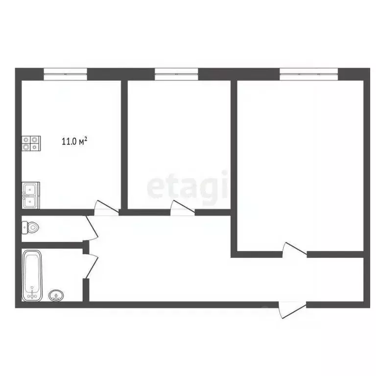 3-к кв. Ставропольский край, Железноводск ул. Проскурина (72.0 м) - Фото 2