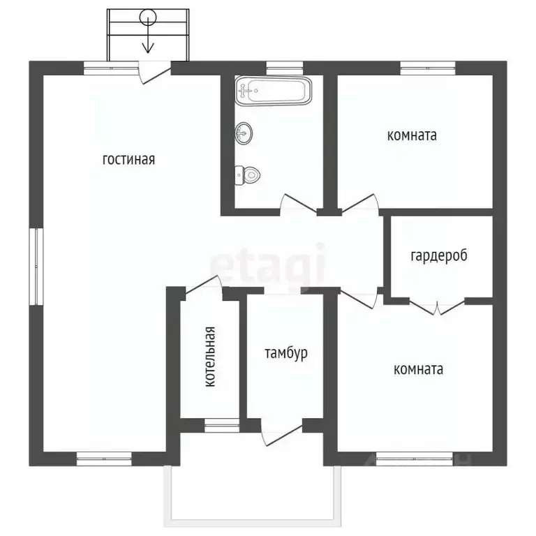 Дом в Крым, Сакский район, с. Молочное ул. Кирова, 10 (99 м) - Фото 2