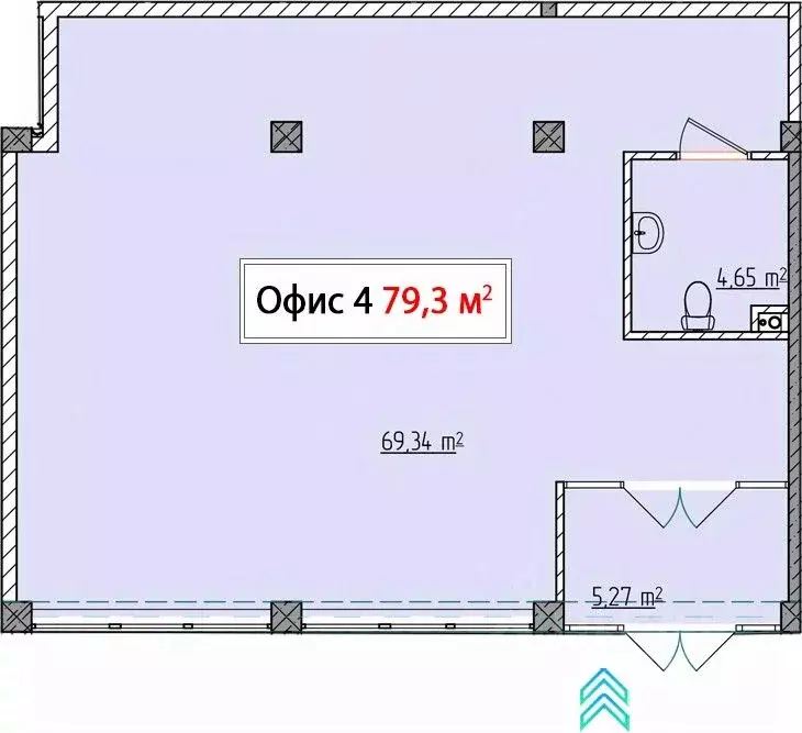 Офис в Крым, Симферополь ул. Батурина, 133 (79 м) - Фото 1