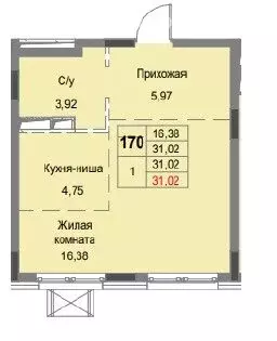 1-комнатная квартира: село Николо-Урюпино, жилой комплекс Аникеевский ... - Фото 0