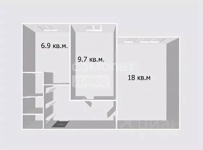 2-к кв. Ленинградская область, Тосно г. Тосненский район, Тосненское ... - Фото 2