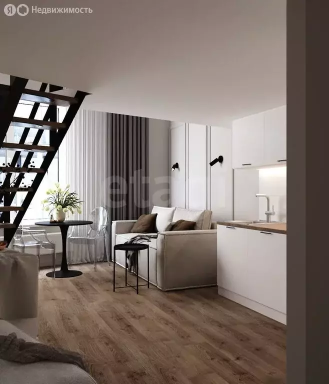 Квартира-студия: Санкт-Петербург, Свердловская набережная, 58 (36.6 м) - Фото 2