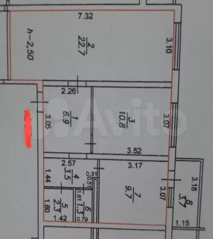 2-к. квартира, 57 м, 8/12 эт. - Фото 0