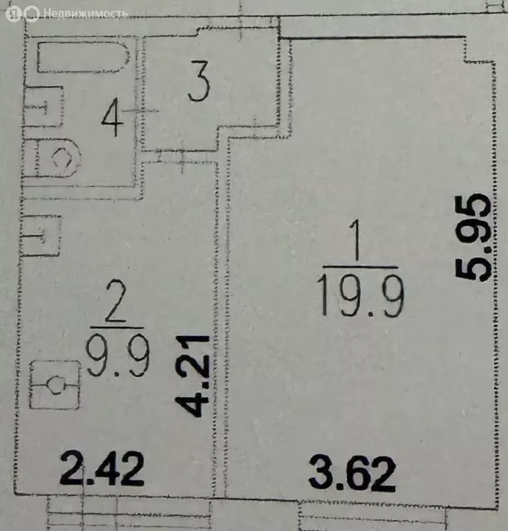 1-комнатная квартира: Москва, 2-я Черногрязская улица, 5к2 (37 м) - Фото 1