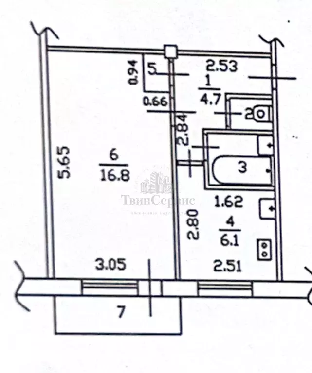 1-к кв. Тульская область, Тула Мясново мкр, ул. Рогова, 33 (30.8 м) - Фото 1