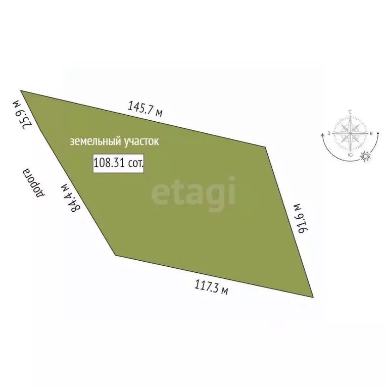 Участок в Крым, Бахчисарайский район, с. Вилино  (108.31 сот.) - Фото 2