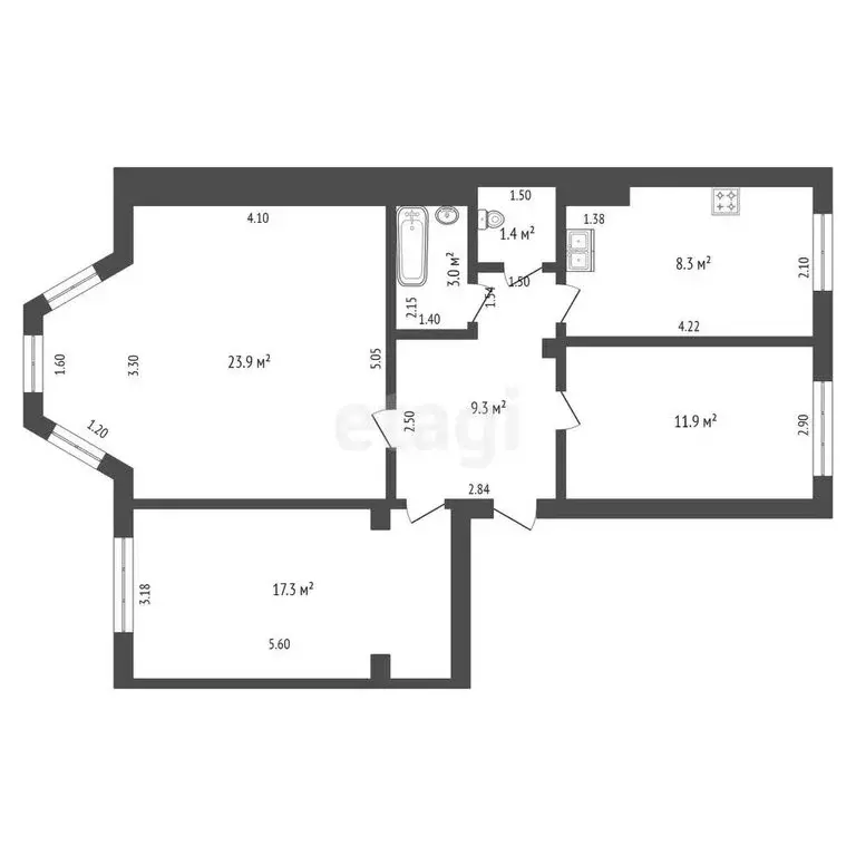 3-комнатная квартира: Саранск, улица Титова, 22 (75 м) - Фото 0