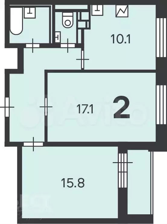 Аукцион: 2-к. квартира, 56,4 м, 11/22 эт. - Фото 0