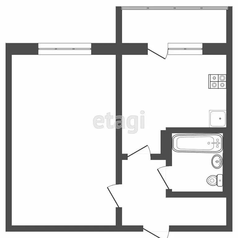 1-комнатная квартира: Саранск, улица Фурманова, 32 (35.7 м) - Фото 0