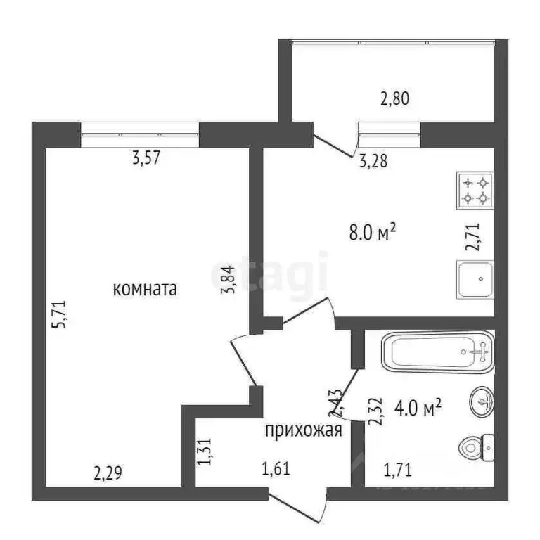 1-к кв. Ямало-Ненецкий АО, Пуровский район, Уренгой пгт, 1-й мкр 10 ... - Фото 2