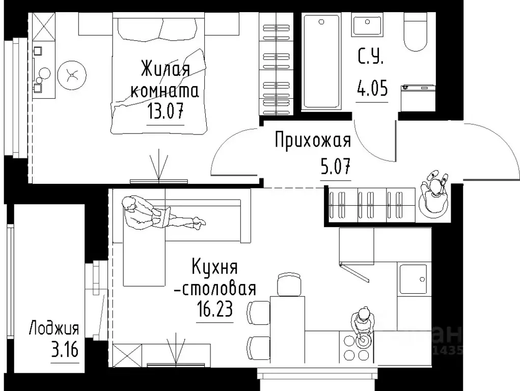 1-к кв. Свердловская область, Екатеринбург бул. Золотистый, 15 (40.0 ... - Фото 0