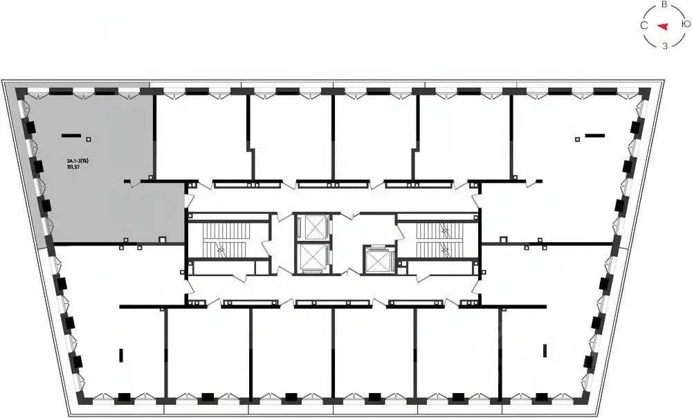 3-к кв. Татарстан, Казань Яналиф жилой комплекс (111.57 м) - Фото 2
