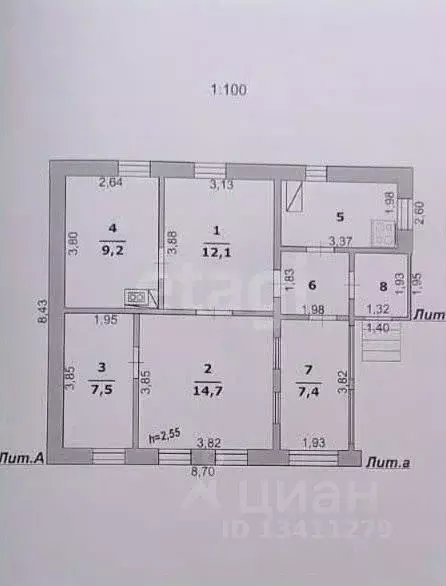 Дом в Белгородская область, Белгород Речной пер., 25 (61 м) - Фото 2