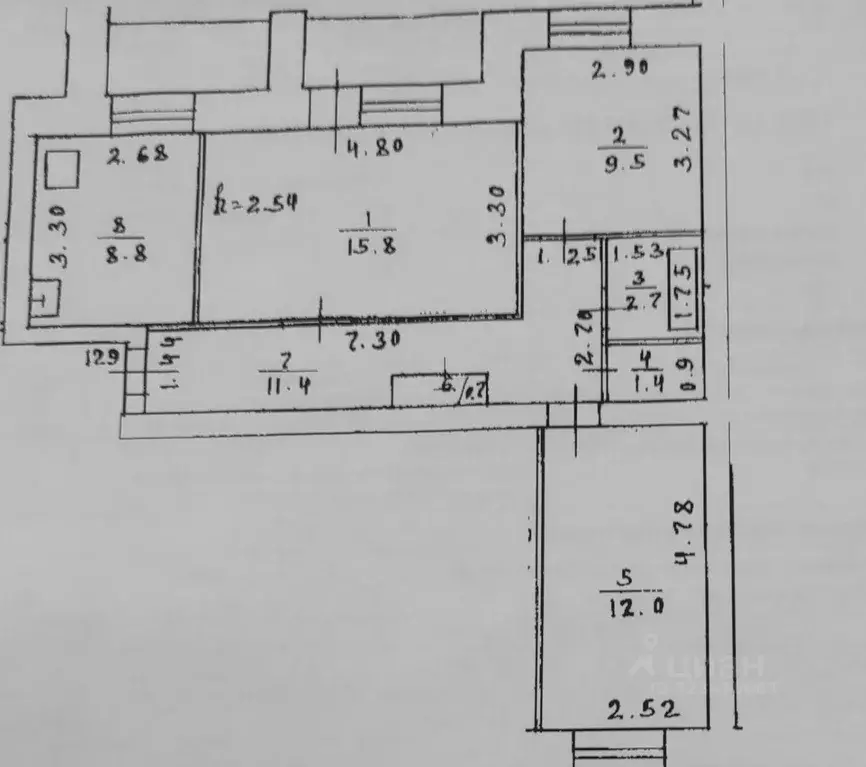 3-к кв. Башкортостан, Уфа Комсомольская ул., 27 (65.3 м) - Фото 1