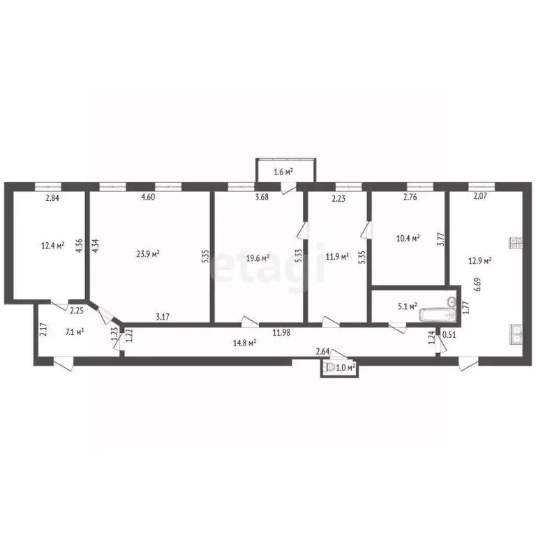 Комната Санкт-Петербург Подольская ул., 4 (100.0 м) - Фото 2