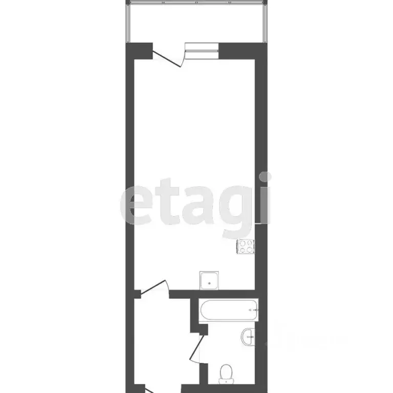 1-к кв. Томская область, Томск Черемошники мкр, ул. Кедровая, 34 (32.0 ... - Фото 2