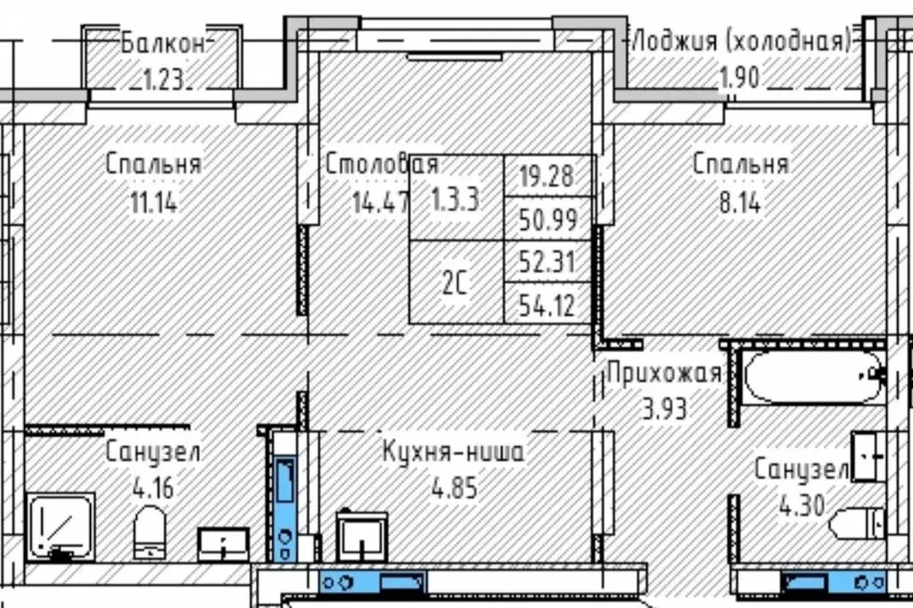 2-комнатная квартира: Екатеринбург, улица Академика Ландау, 1 (55 м) - Фото 0