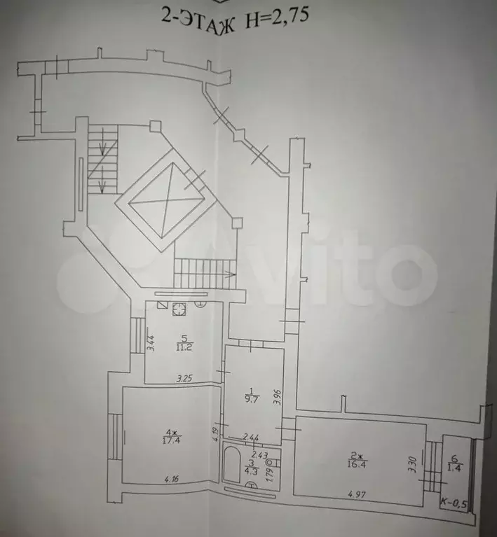 2-к. квартира, 60,4 м, 2/9 эт. - Фото 0