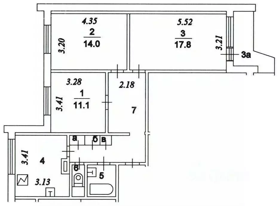 3-к кв. Москва Братеевская ул., 16К1 (72.3 м) - Фото 1