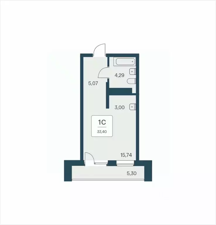 Студия Новосибирская область, Новосибирск Красный просп., 180 (33.4 м) - Фото 0