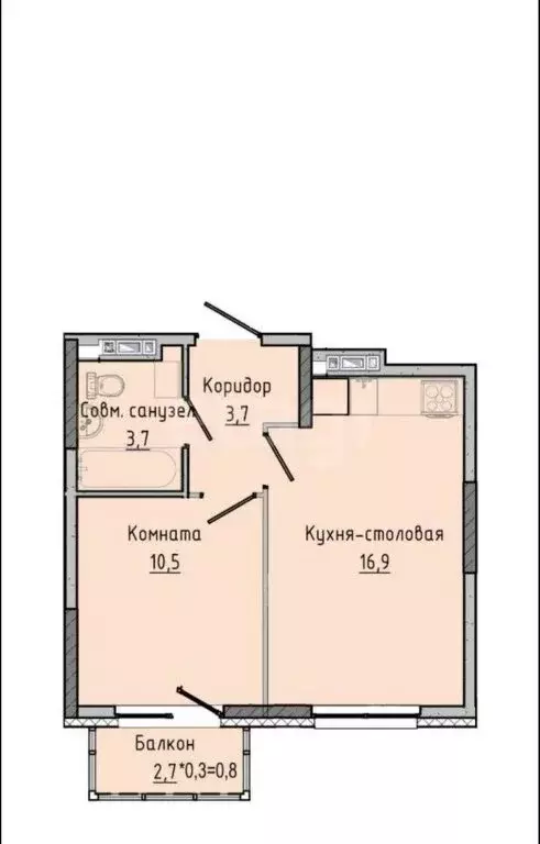 1-комнатная квартира: Ижевск, Камбарская улица, 94к2 (36 м) - Фото 0