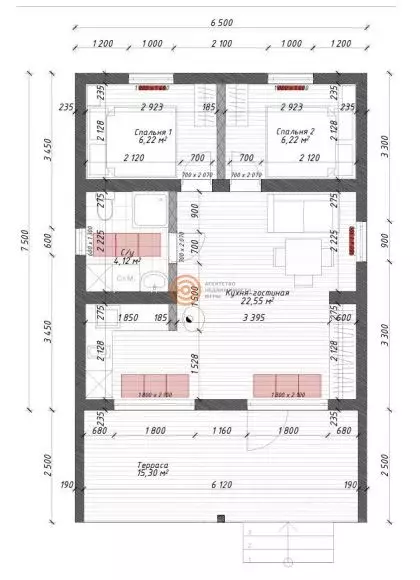Дом в Тюменская область, Тюмень  (65 м) - Фото 2