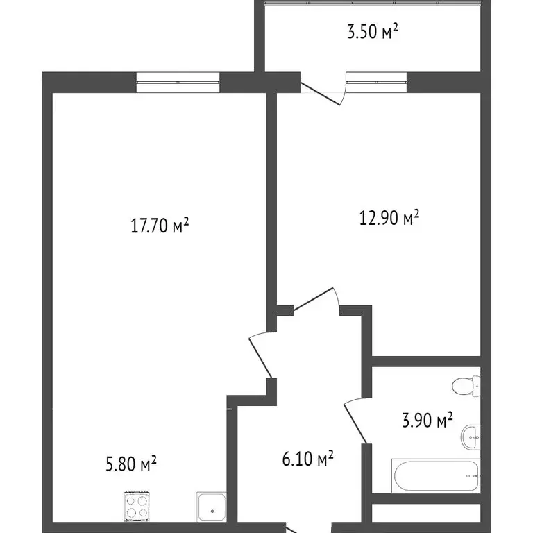 2-комнатная квартира: Улан-Удэ, улица Смолина, 67к2 (45 м) - Фото 0