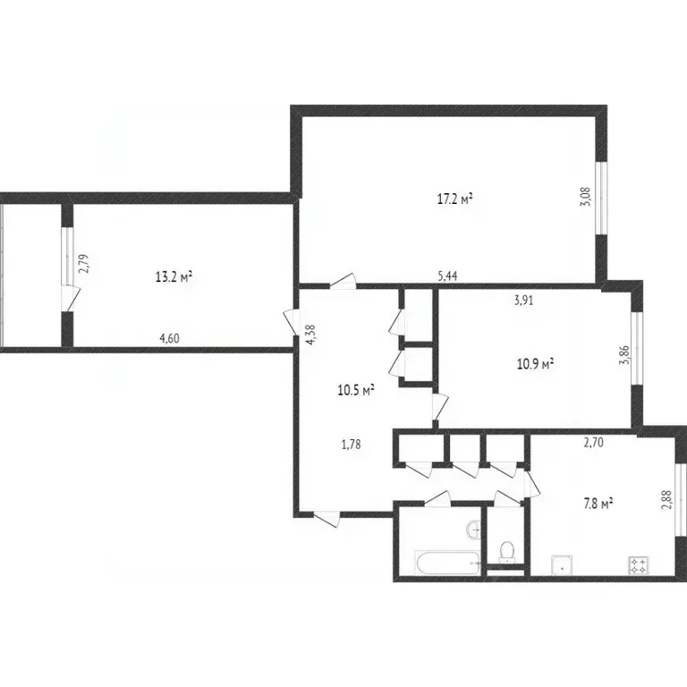 3-к кв. Ямало-Ненецкий АО, Новый Уренгой Советский мкр, 8/2 (66.6 м) - Фото 1