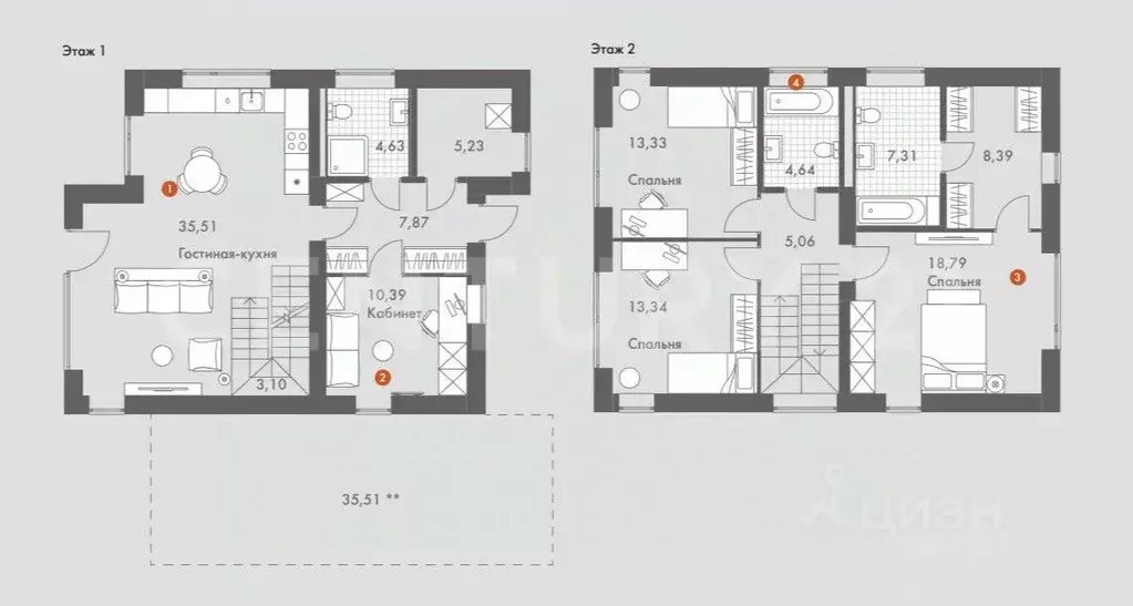 Коттедж в Московская область, Красногорск городской округ, Сабурово ... - Фото 2